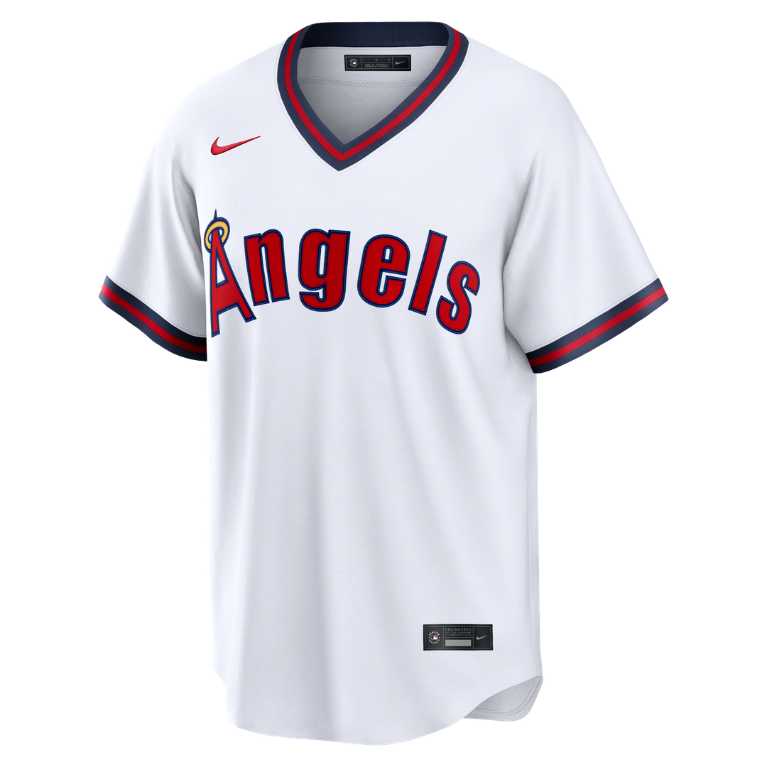 Men's Los Angeles Angels Mike Trout White Alternate Replica MLB Baseball Jersey - view 2