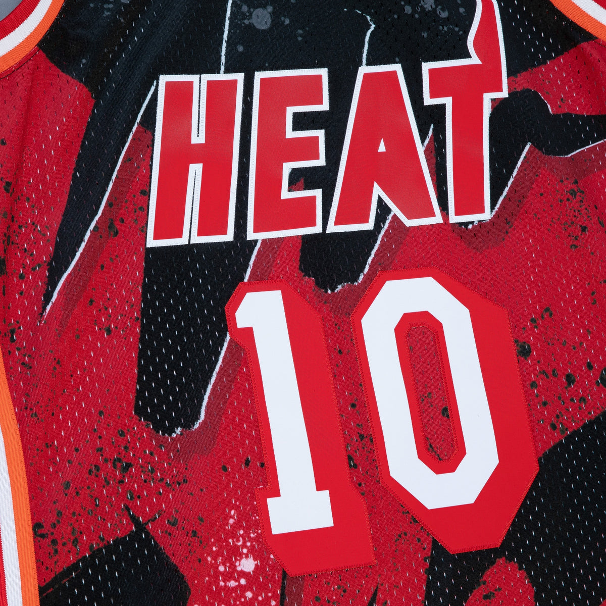 Men's Miami Heat Tim Hardaway 1996 Hyper Hoops Swingman NBA Basketball Jersey - Scarlet - view 5