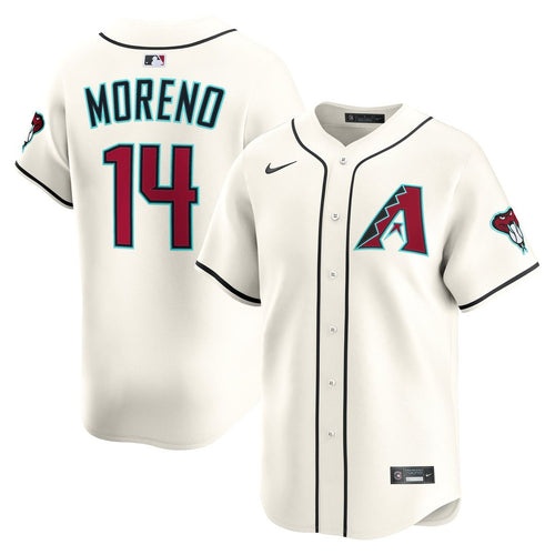 Men's Arizona Diamondbacks Gabriel Moreno Cream Home Limited MLB Baseball Jersey - view 1