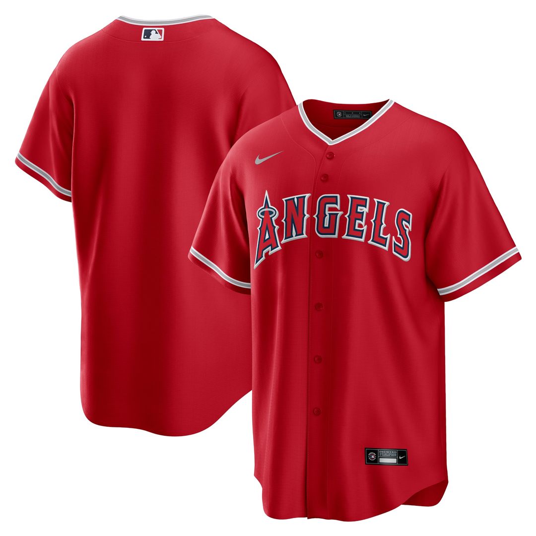 Men's Los Angeles Angels White Home Replica MLB Baseball Jersey - view 23