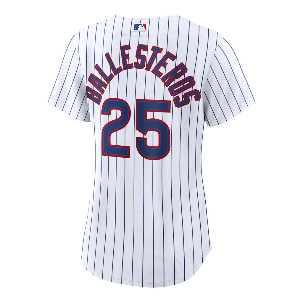 Women's Chicago Cubs Moisés Ballesteros White Home Replica MLB Baseball Jersey - view 3