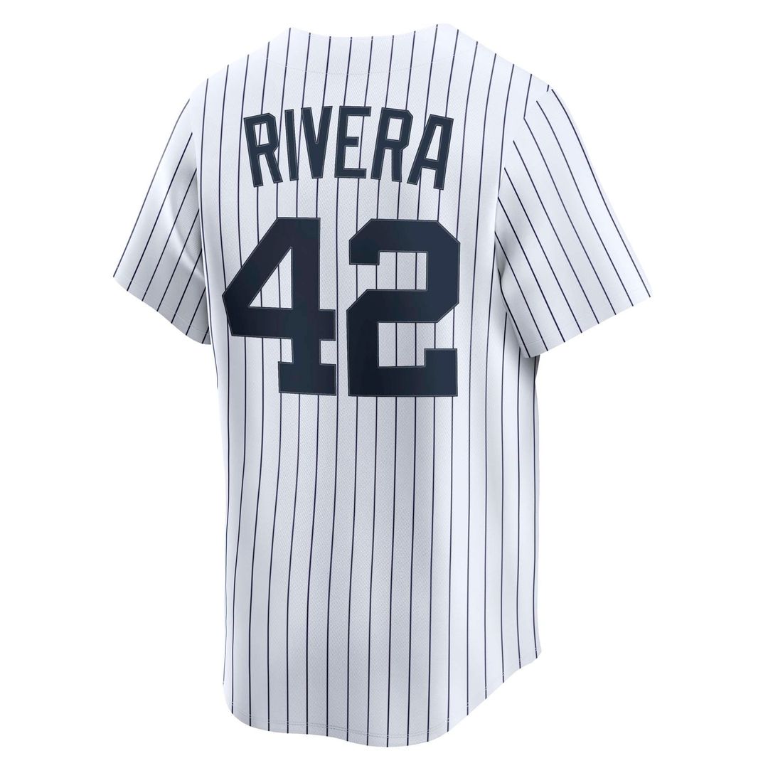 Men's New York Yankees Mariano Rivera White Throwback Cooperstown Collection Limited MLB Baseball Jersey - view 3