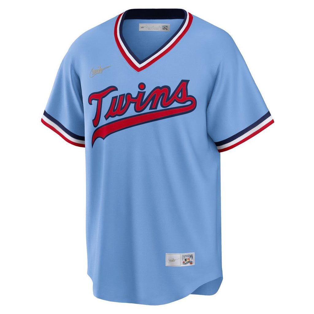 Men's Minnesota Twins Light Blue Road Cooperstown Collection MLB Baseball Jersey - view 2