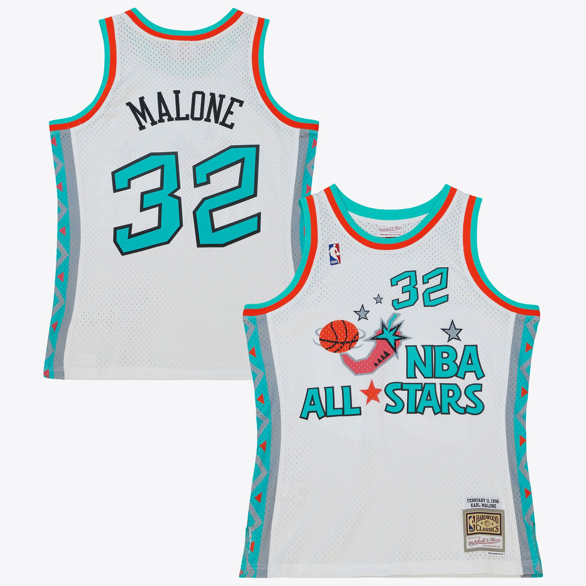 Men's NBA Karl Malone 1996 All-Star Swingman Jersey - White - view 1