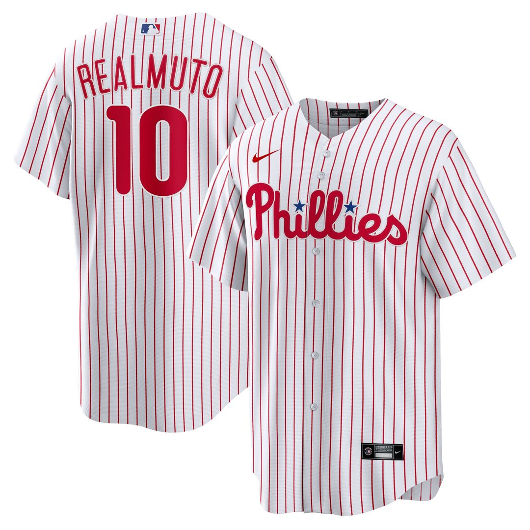 Men's Philadelphia Phillies JT Realmuto White Home Replica Player Name MLB Baseball Jersey - view 1