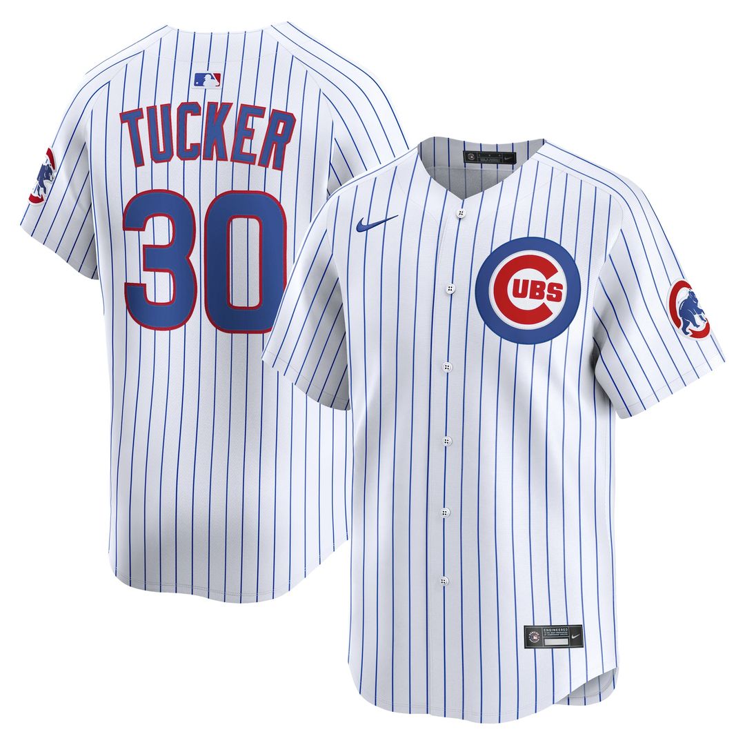 Men's Chicago Cubs Kyle Tucker White Home Limited MLB Baseball Jersey - view 1
