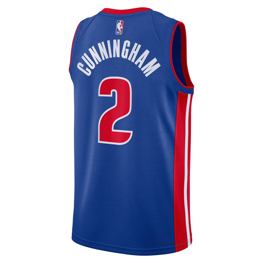 Unisex Cade Cunningham Detroit Pistons Icon Edition Swingman NBA Basketball Jersey - Blue - view 3