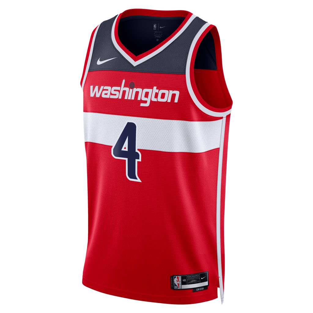 Unisex AJ Dybantsa Washington Wizards Icon Swingman NBA Basketball Jersey - Red - view 3