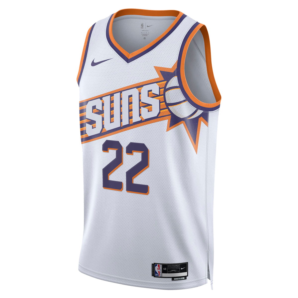 Unisex Miles Bridges Phoenix Suns Association Edition Swingman NBA Basketball Jersey - White - view 3