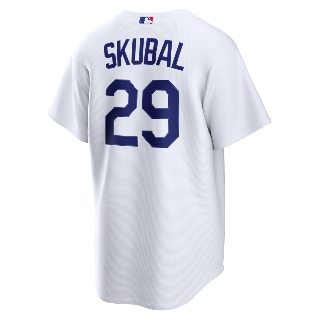 Men's Los Angeles Dodgers Tarik Skubal White Home Replica MLB Baseball Jersey - view 3