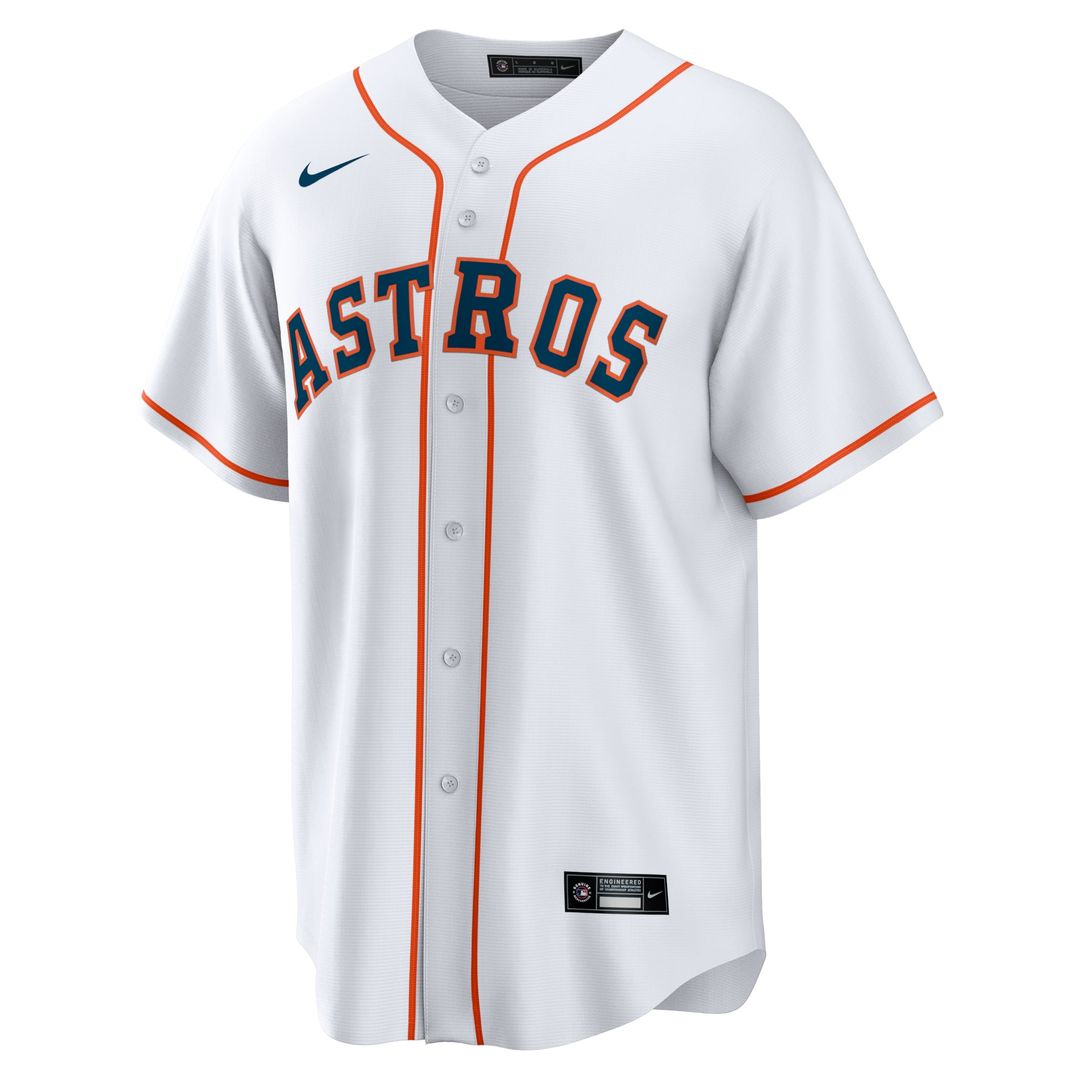 Men's Houston Astros White Home Replica MLB Baseball Jersey - view 2