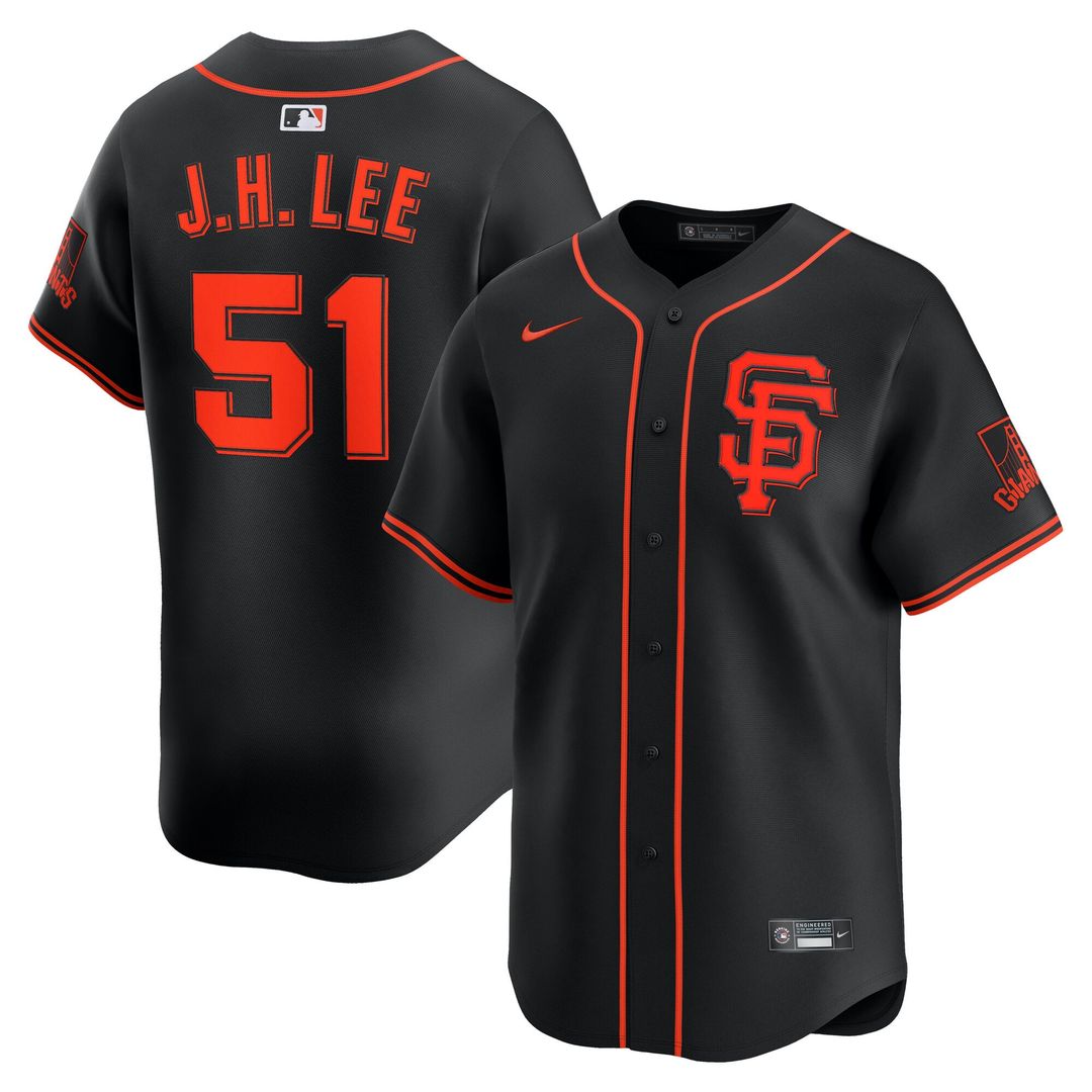 Men's San Francisco Giants Jung Hoo Lee Black Alternate Limited MLB Baseball Jersey - view 1