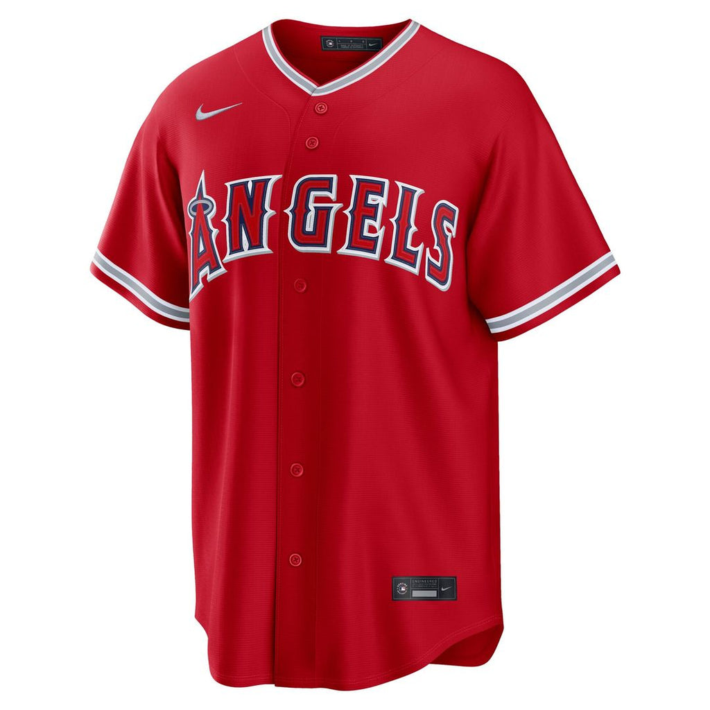 Men's Los Angeles Angels Mike Trout White Alternate Replica MLB Baseball Jersey - view 8