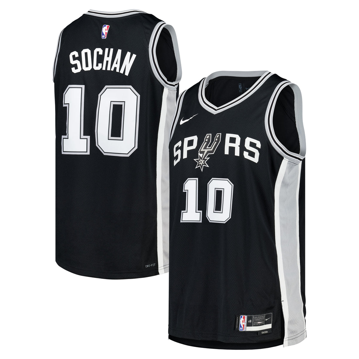 Unisex San Antonio Spurs Icon NBA Basketball Jersey - Jeremy Sochan - view 1
