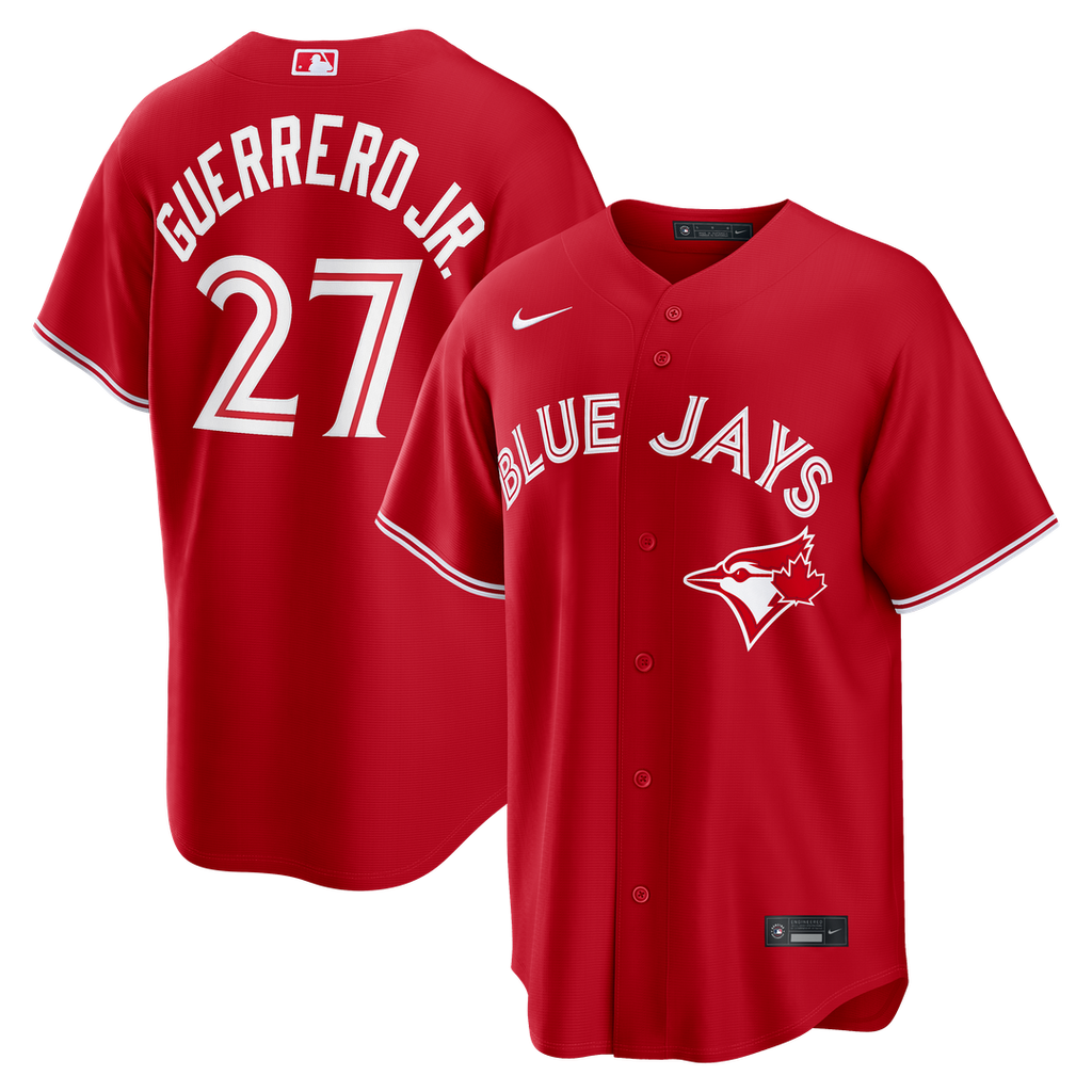 Men's Toronto Blue Jays Vladimir Guerrero Jr. Red Canada Day Replica MLB Baseball Jersey - view 4