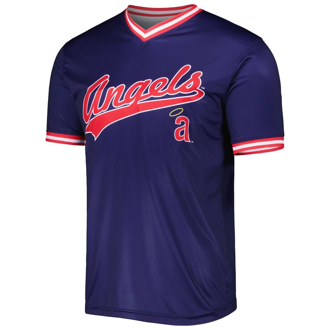 Men's California Angels Navy Cooperstown Collection MLB Baseball Jersey - view 2