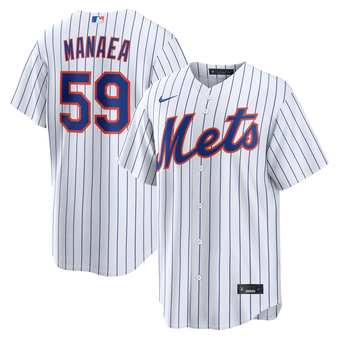 Men's New York Mets Sean Manaea White Home Replica MLB Baseball Jersey - view 1