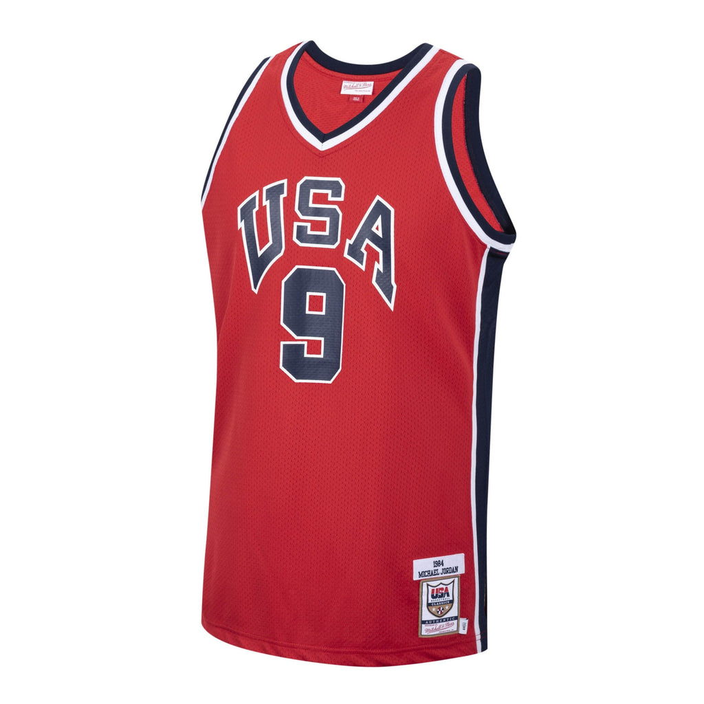 Men's USA 1984 Michael Jordan USA Basketball Alternate Basketball Jersey - Red - view 2