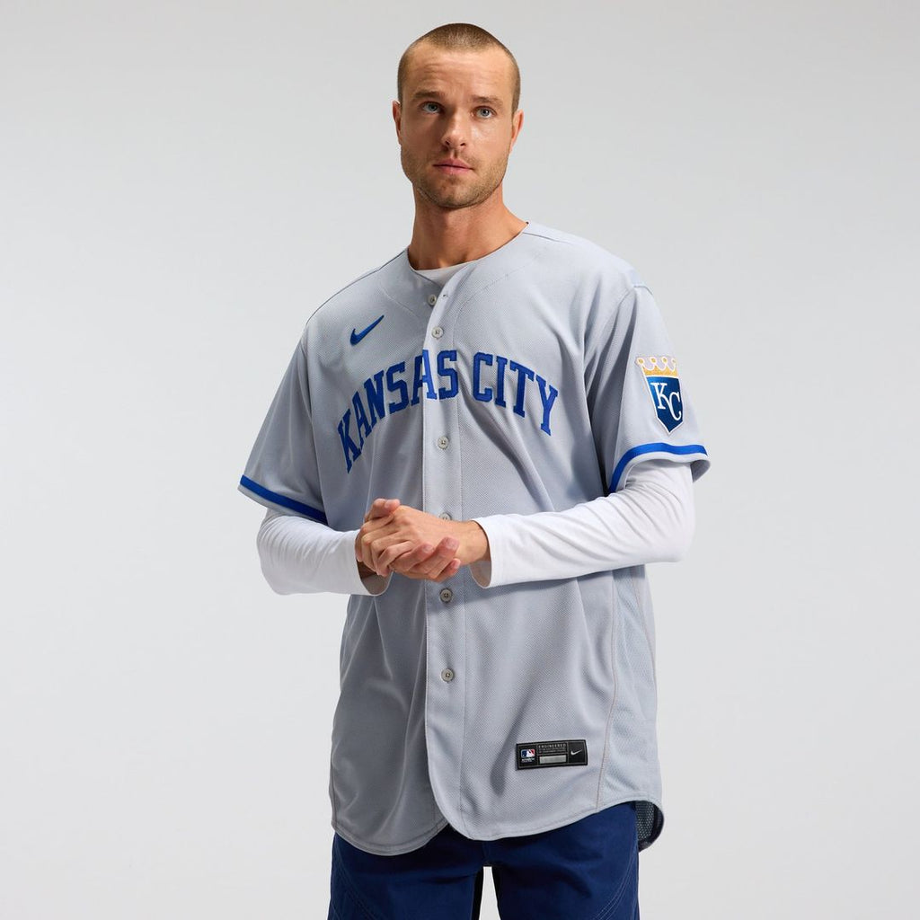 Men's Kansas City Royals Gray 2022 Road MLB Baseball Jersey - view 1
