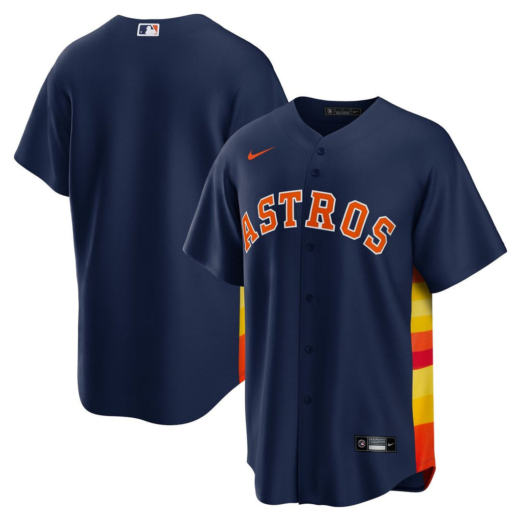 Men's Houston Astros Navy Alternate Replica MLB Baseball Jersey - view 1