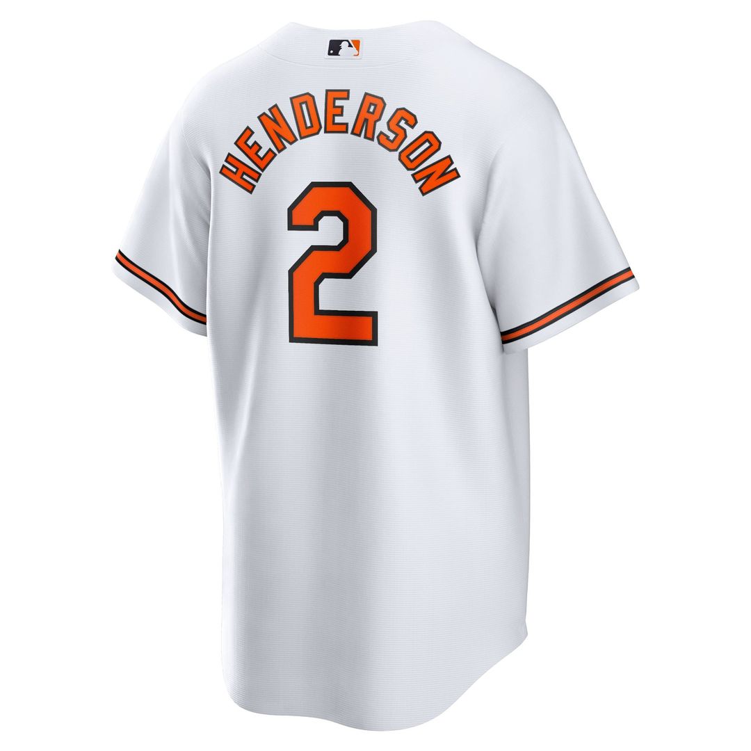 Men's Baltimore Orioles Gunnar Henderson White Home Replica MLB Baseball Jersey - view 3