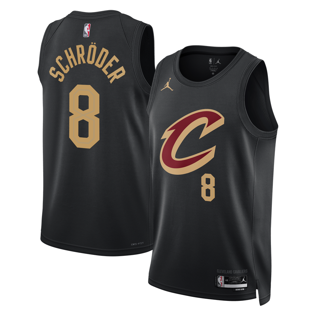 Unisex Dennis Schröder Cleveland Cavaliers Statement Edition Swingman NBA Basketball Jersey - Black - view 1