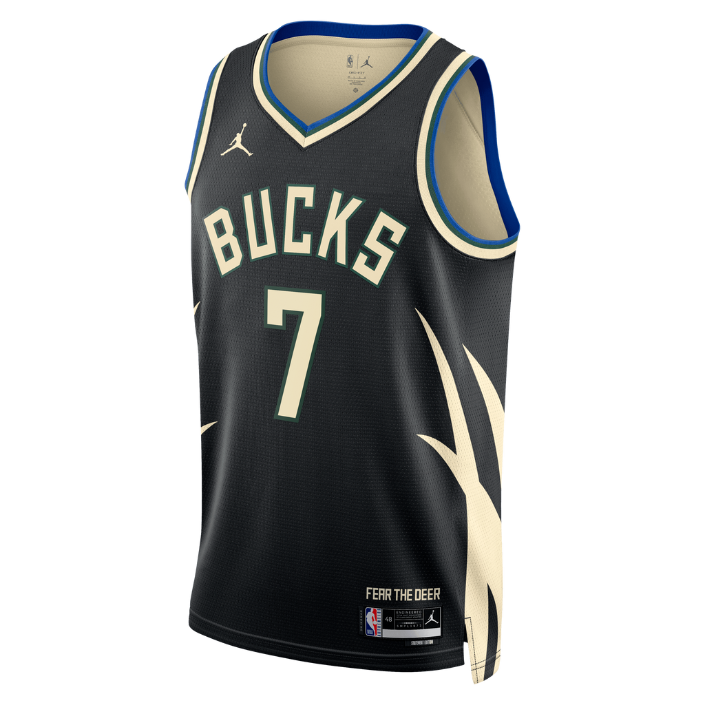 Unisex Kevin Porter Jr. Milwaukee Bucks Statement Edition Swingman NBA Basketball Jersey - Hunter Green - view 3