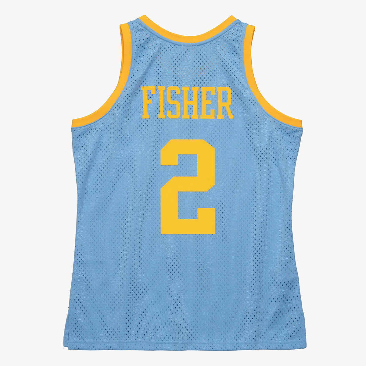 Men's Los Angeles Lakers Derek Fisher 2001 Swingman NBA Basketball Jersey - Columbia Blue - view 4