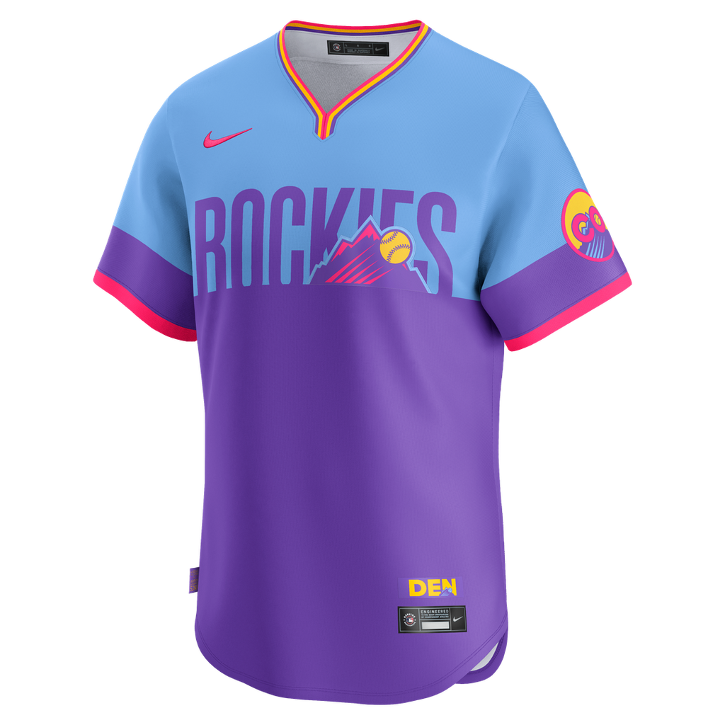 Men's Colorado Rockies Purple/Light Blue 2025 City Connect Limited MLB Baseball Jersey - view 6
