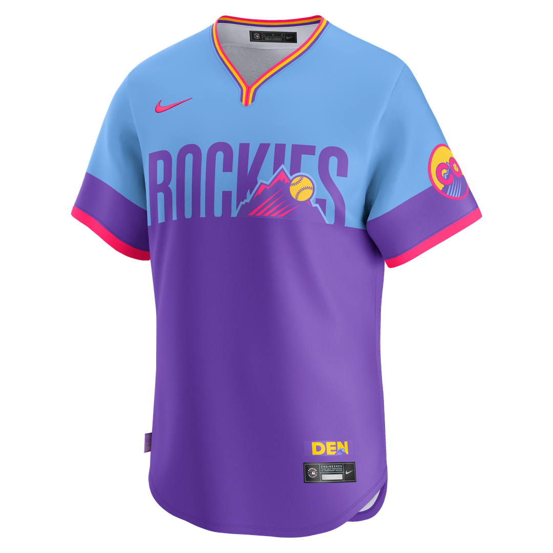Men's Colorado Rockies Purple/Light Blue 2025 City Connect Limited MLB Baseball Jersey - view 6