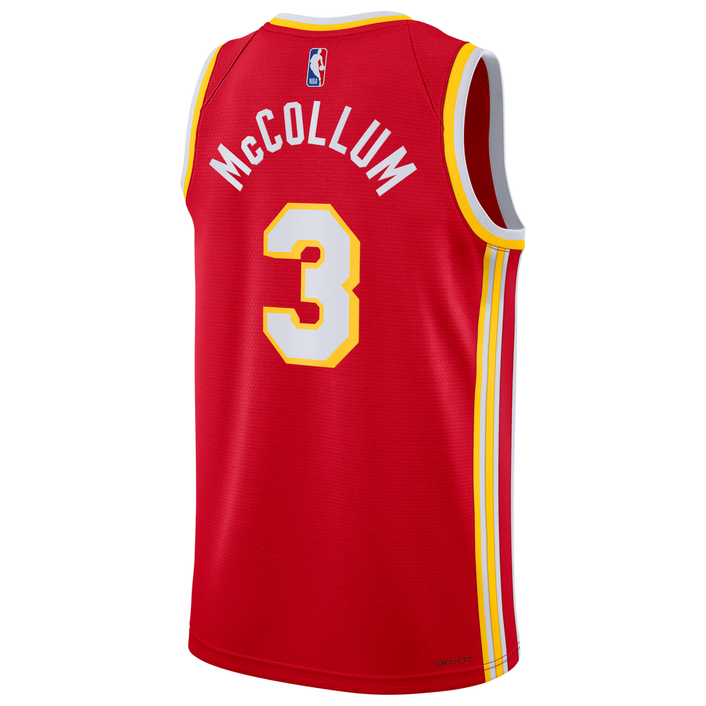 Unisex CJ McCollum Atlanta Hawks Icon Edition Swingman NBA Basketball Jersey - Red - view 4