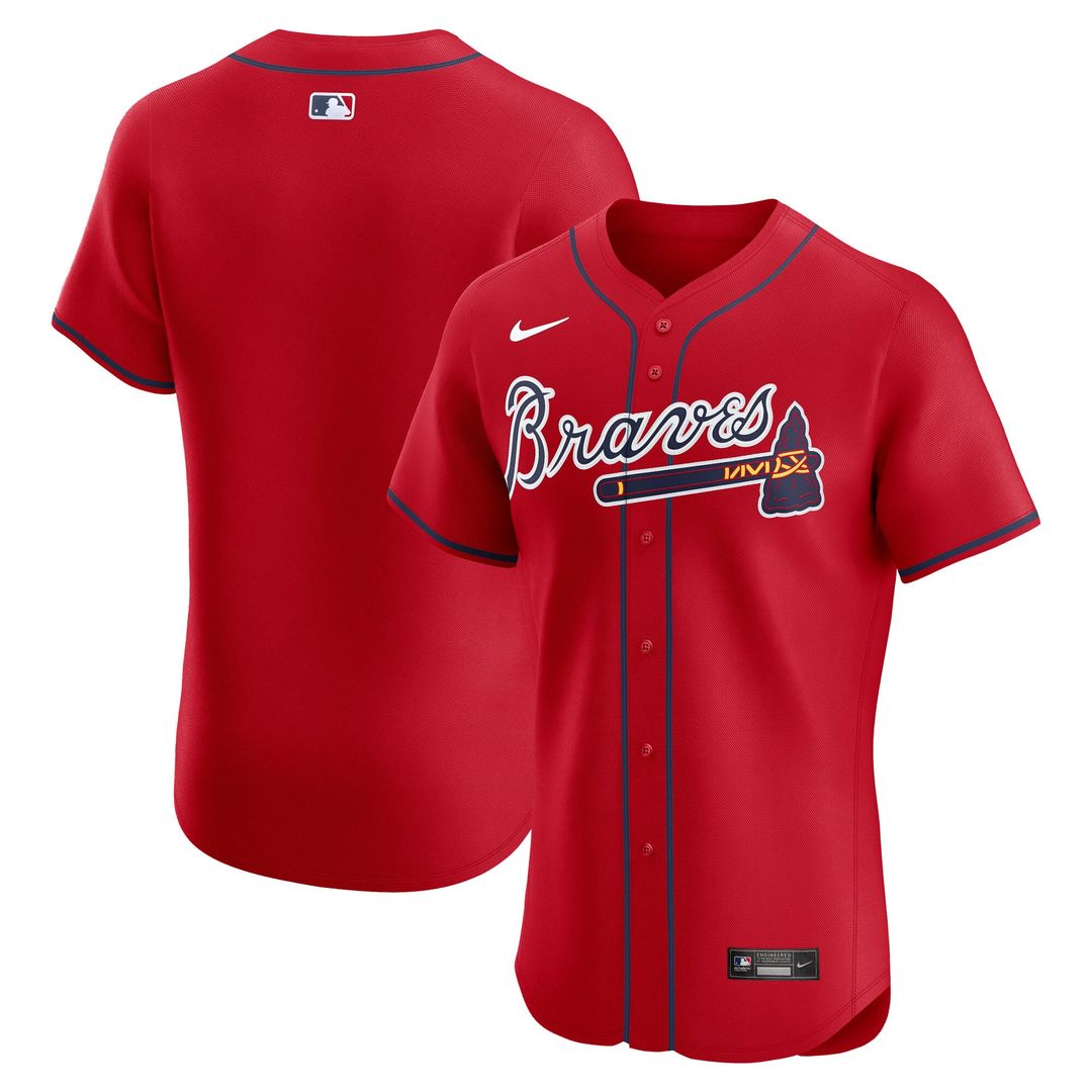 Men's Atlanta Braves White Home Elite MLB Baseball Jersey - view 7