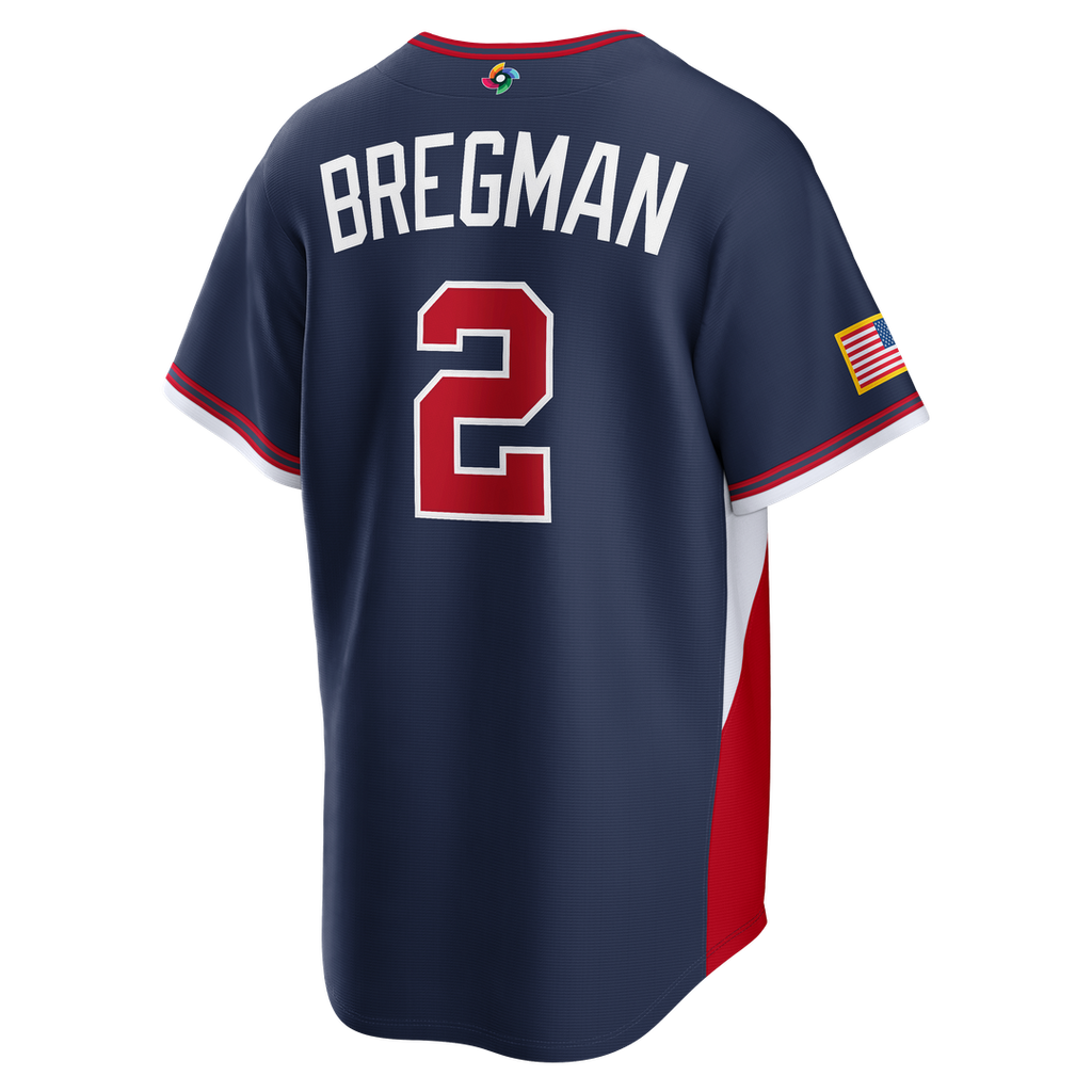 Men's USA Baseball Alex Bregman White 2026 World Baseball Classic Home Stadium MLB Baseball Jersey - view 9