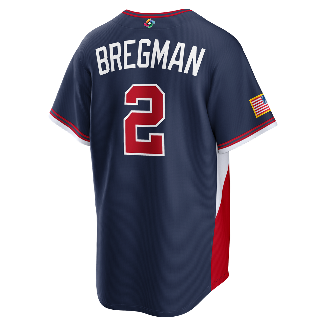 Men's USA Baseball Alex Bregman White 2026 World Baseball Classic Home Stadium MLB Baseball Jersey - view 9