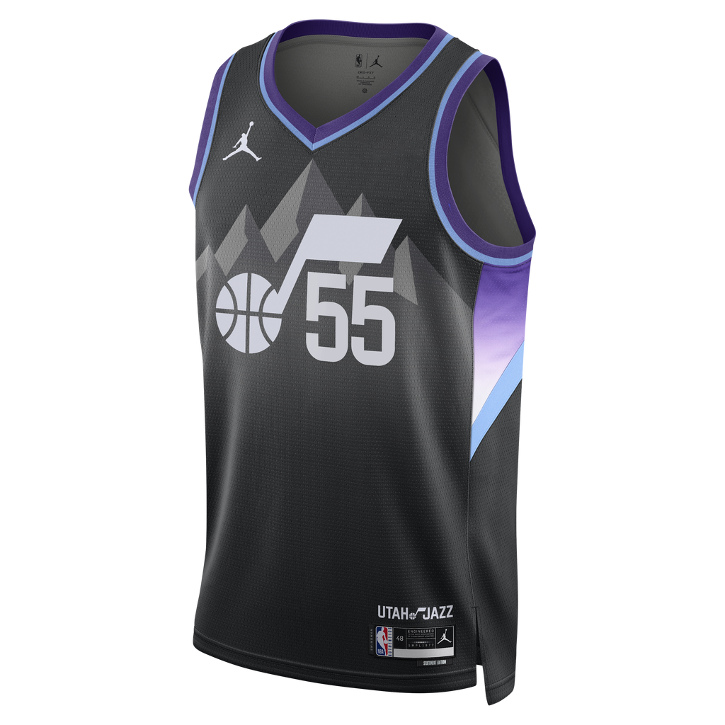 Unisex John Konchar Utah Jazz Statement Edition Swingman NBA Basketball Jersey - Black - view 3