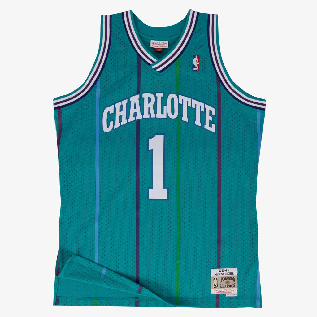 Men's Charlotte Hornets Swingman Road NBA Basketball Jersey Muggsy Bogues 1992 - view 2