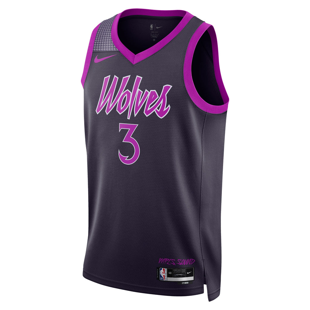 Unisex Jaden McDaniels Minnesota Timberwolves 2025/26 City Edition Swingman NBA Basketball Jersey - Black - view 3