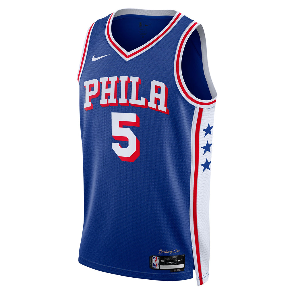 Unisex Quentin Grimes Philadelphia 76ers Icon Edition Swingman NBA Basketball Jersey - Royal - view 3