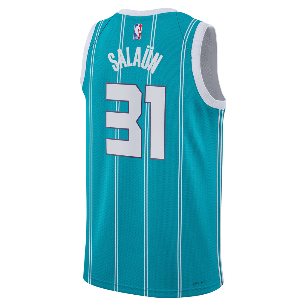 Unisex Tidjane Salaün Charlotte Hornets Icon Edition Swingman NBA Basketball Jersey - Teal - view 4