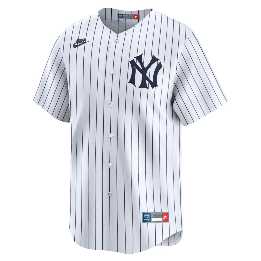Men's New York Yankees Mickey Mantle White Throwback Cooperstown Collection Limited MLB Baseball Jersey - view 2