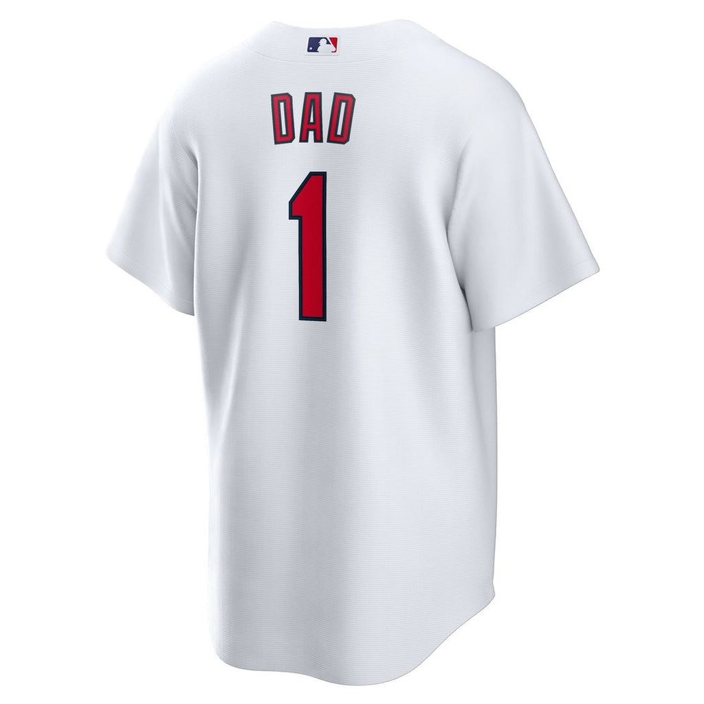 Men's St. Louis Cardinals White #1 Dad Home Replica MLB Baseball Jersey - view 3