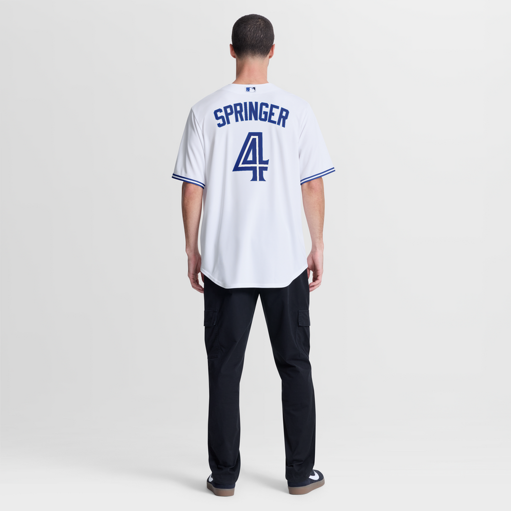 Men's Toronto Blue Jays George Springer White Home Replica MLB Baseball Jersey - view 5