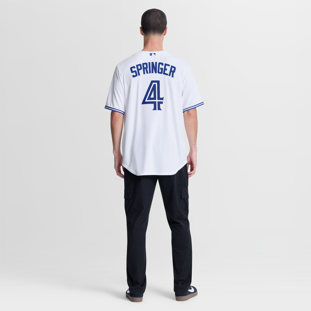 Men's Toronto Blue Jays George Springer White Home Replica MLB Baseball Jersey - view 5