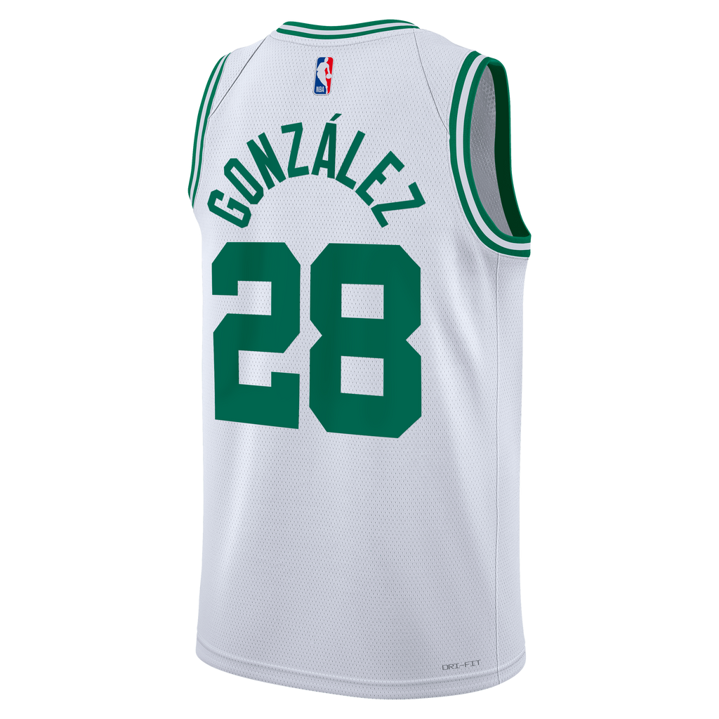 Unisex Hugo González Boston Celtics Association Edition Swingman NBA Basketball Jersey - White - view 4