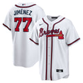 Men's Atlanta Braves Joe Jiménez White Home Replica MLB Baseball Jersey - view 1