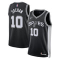 Unisex Jeremy Sochan San Antonio Spurs Icon Edition Swingman NBA Basketball Jersey - Black - view 1