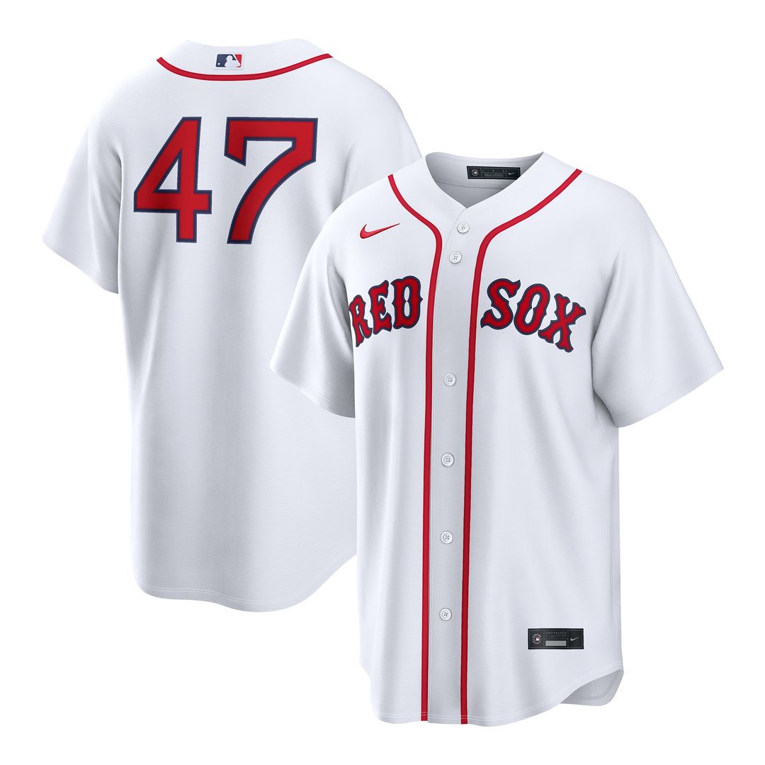 Men's Boston Red Sox Jovani Moran White Home Replica MLB Baseball Jersey - view 1