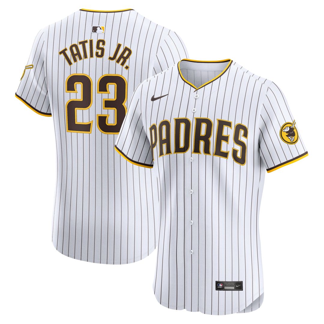 Men's San Diego Padres Fernando Tatis Jr. White Home Elite MLB Baseball Jersey - view 1