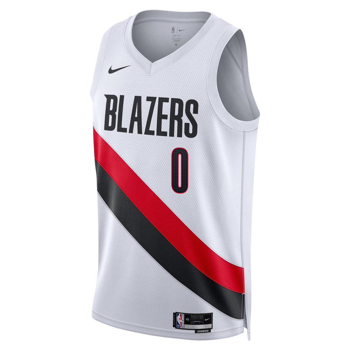 Unisex Damian Lillard Portland Trail Blazers Replica Association Edition Swingman NBA Basketball Jersey - White - view 3