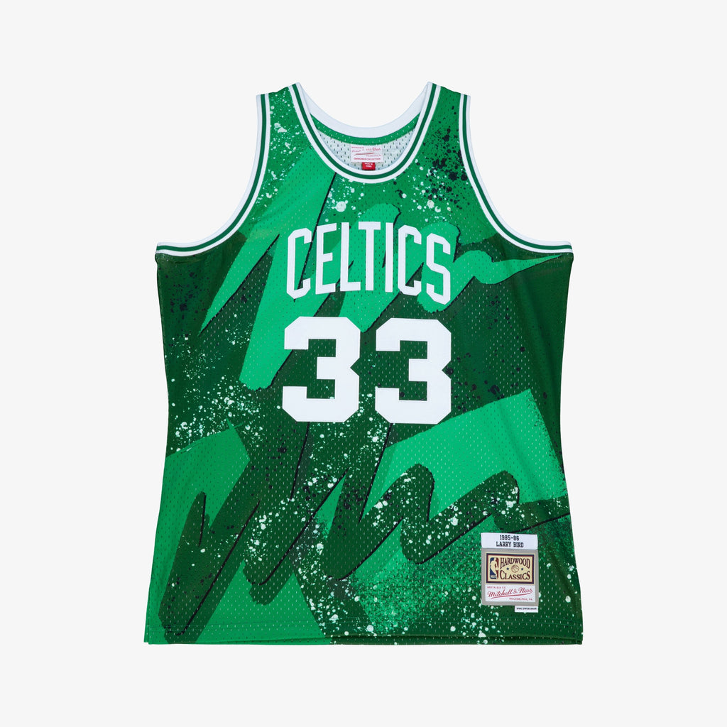 Men's Boston Celtics Larry Bird 1985 Hyper Hoops Swingman NBA Basketball Jersey - Green - view 3